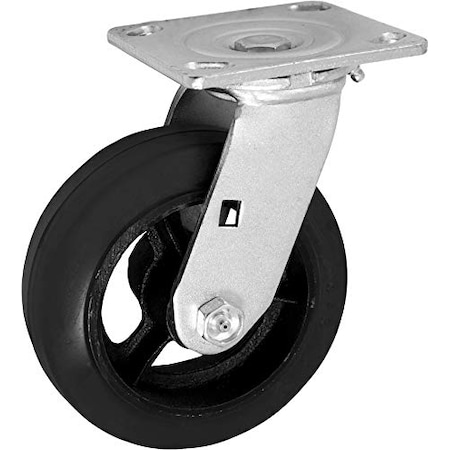 Casterhq 5x2 Swivel Caster, Mold-ON Rubber Wheel, 400 LBS Capacity CB-9SC5-RI